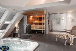 Lovely small indoor Sauna from German Manufacturer Corso ideal for the bathroom